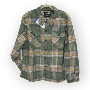 3XL NEW Dakine Shirt Jacket Shacket Chore Barn Snap Plaid Flannel Fleece